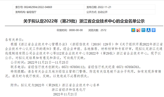 浙江省企業(yè)技術(shù)中心！本松新材首次申報并光榮上榜